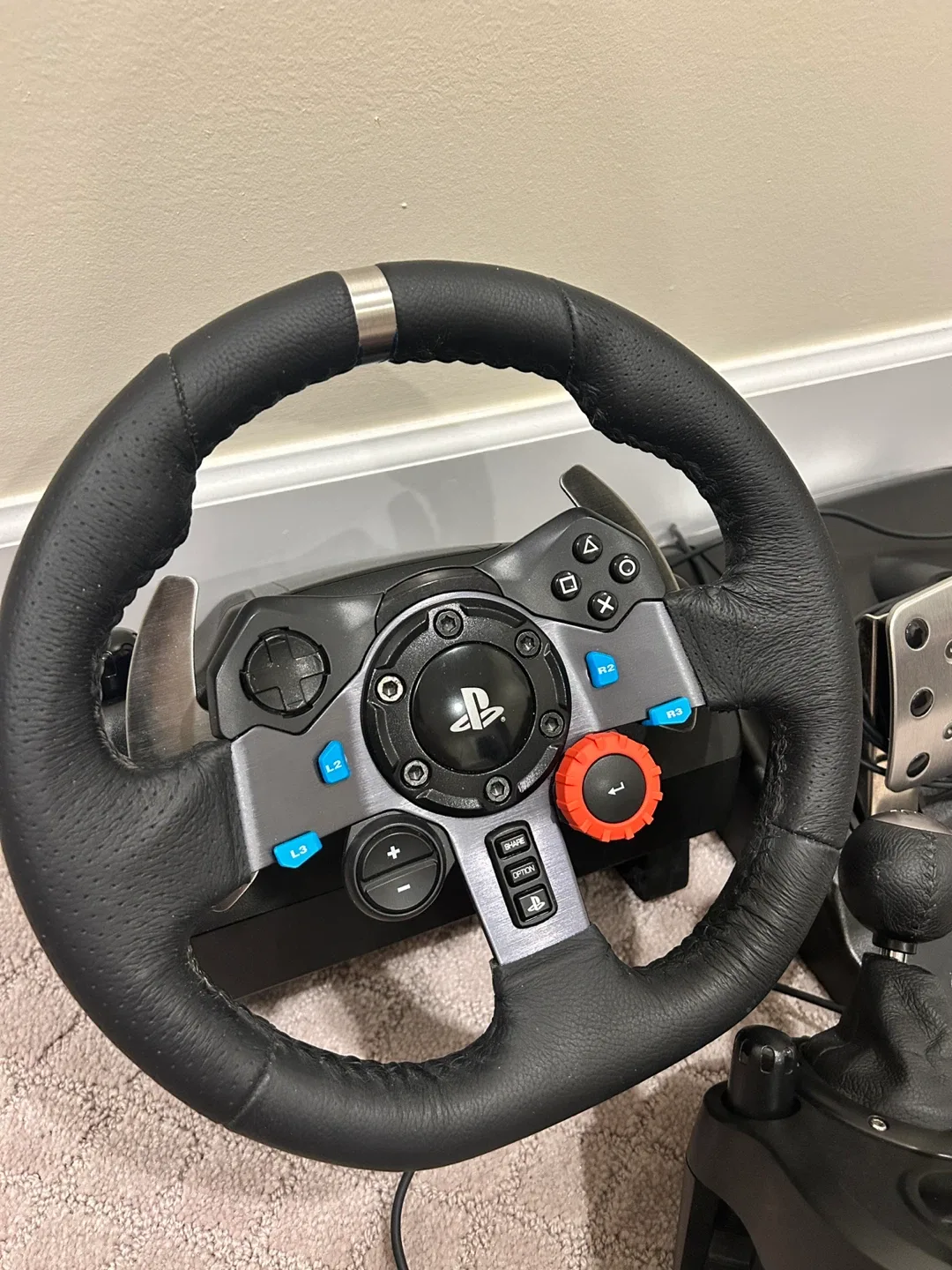 🥕Logitech G29 Bundle, Real Leather, Racing Wheel/Shifter/Pedals image indicator(6)