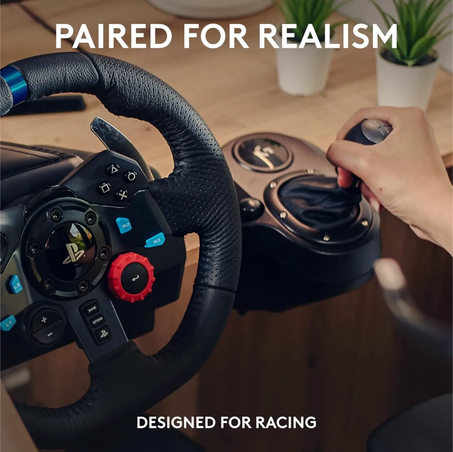 🥕Logitech G29 Bundle, Real Leather, Racing Wheel/Shifter/Pedals image indicator(2)