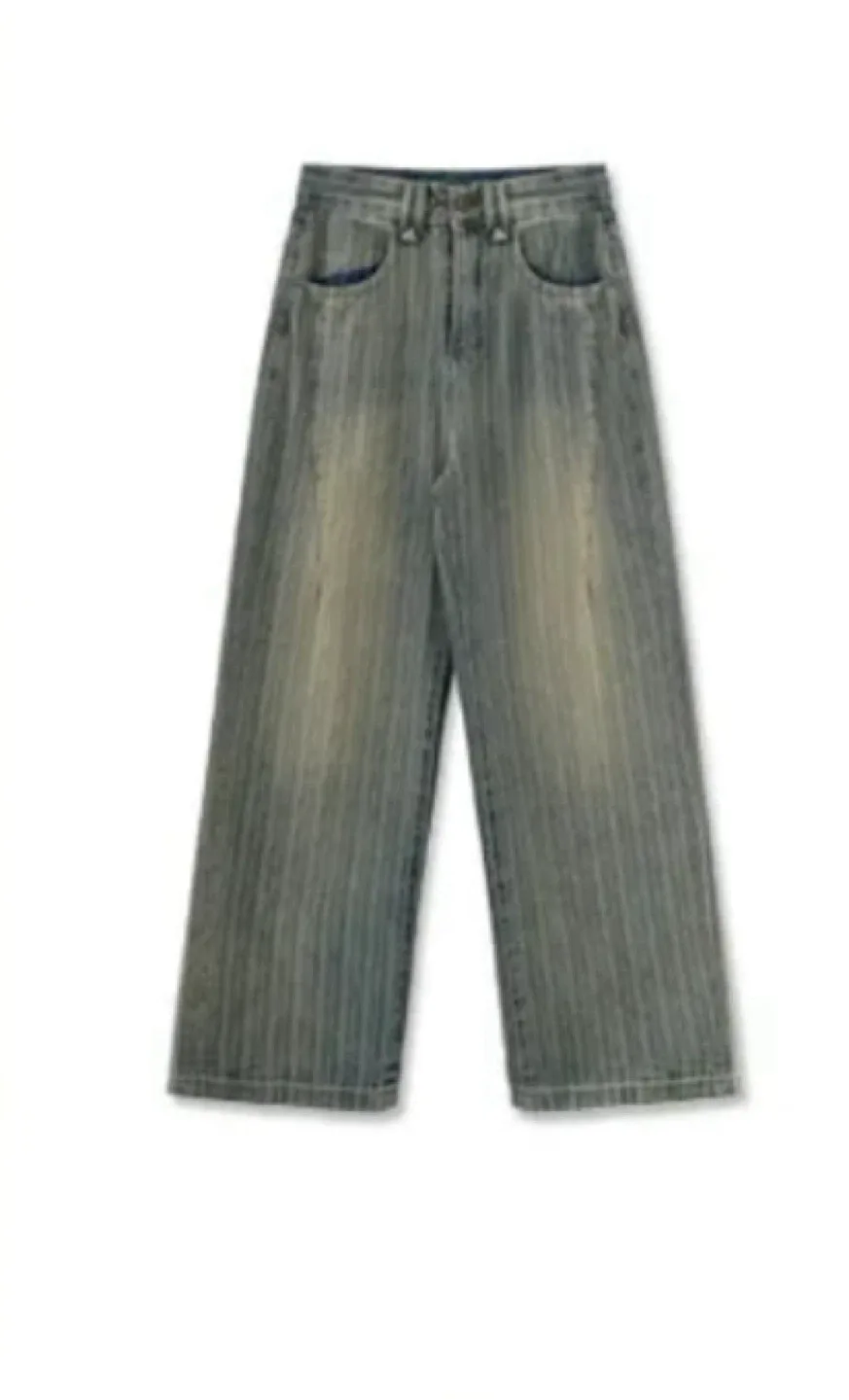 Striped Wide Leg Jeans image indicator(2)