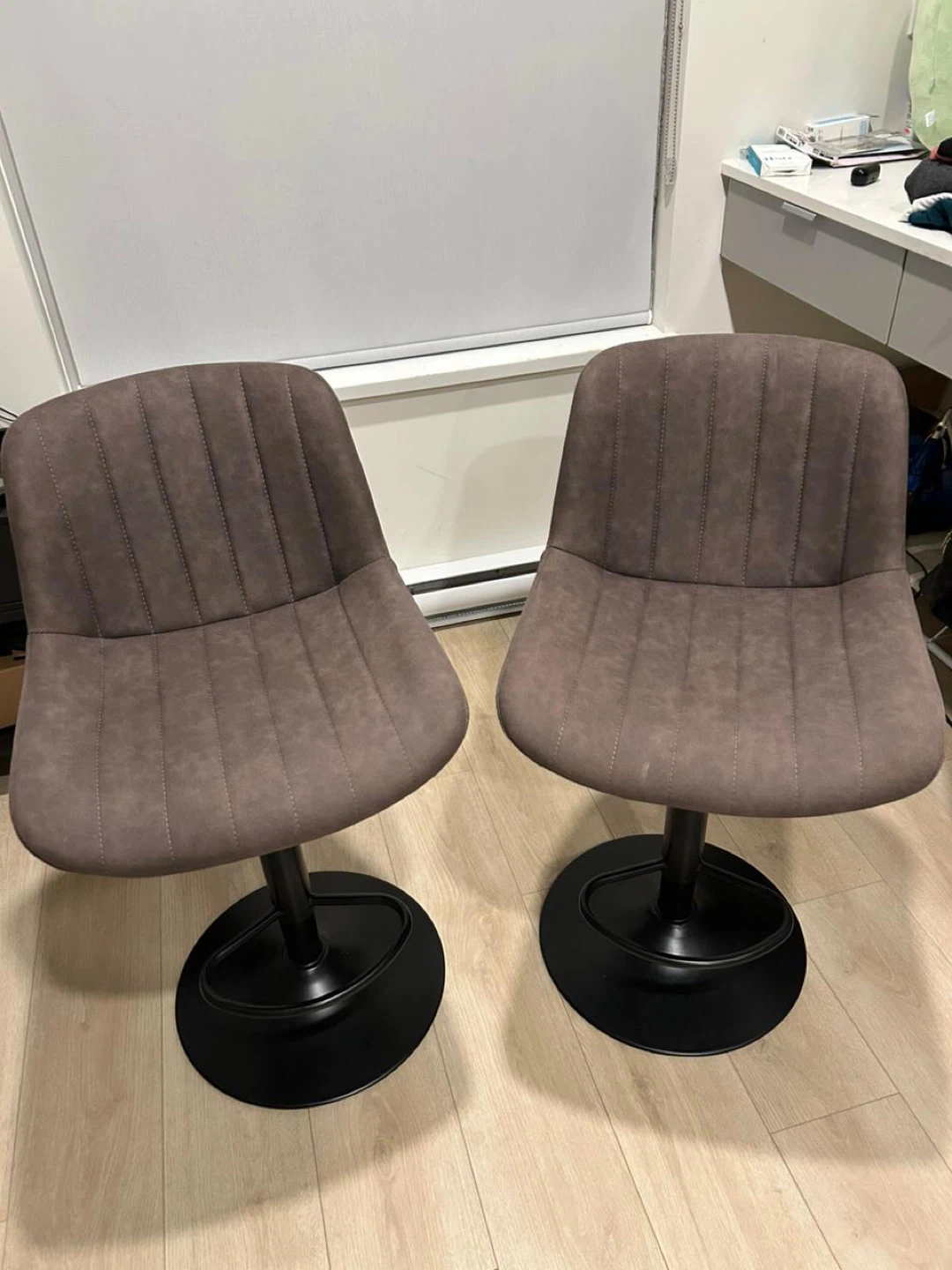 Set of 2 Swivel Bar Stools ($120 both)