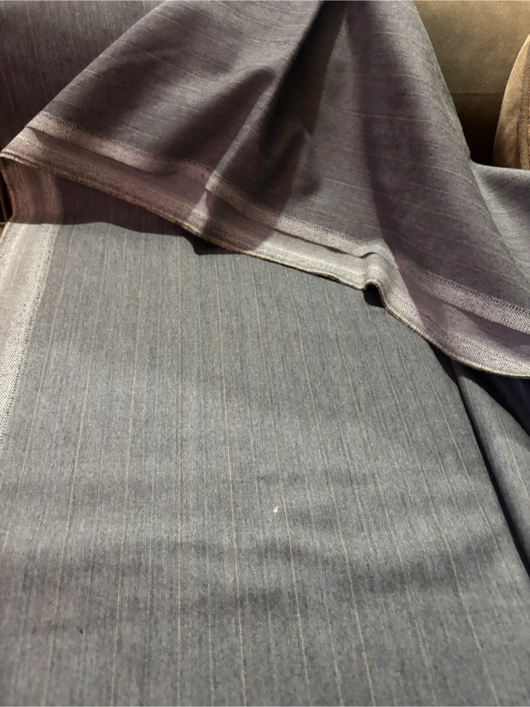 Grey Pinstripe Fabric - photo 3