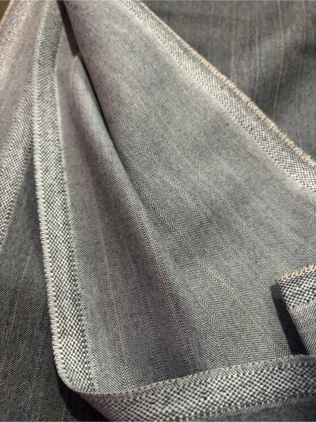 Grey Pinstripe Fabric - photo 2
