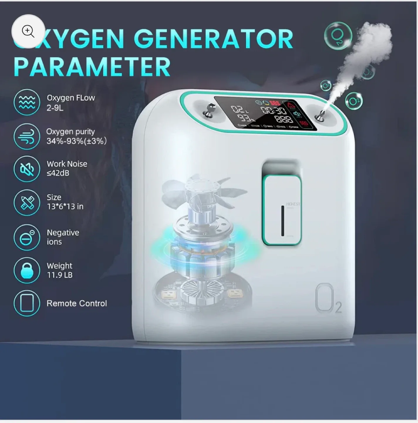 1L Home Oxygen Concentrator image indicator(5)