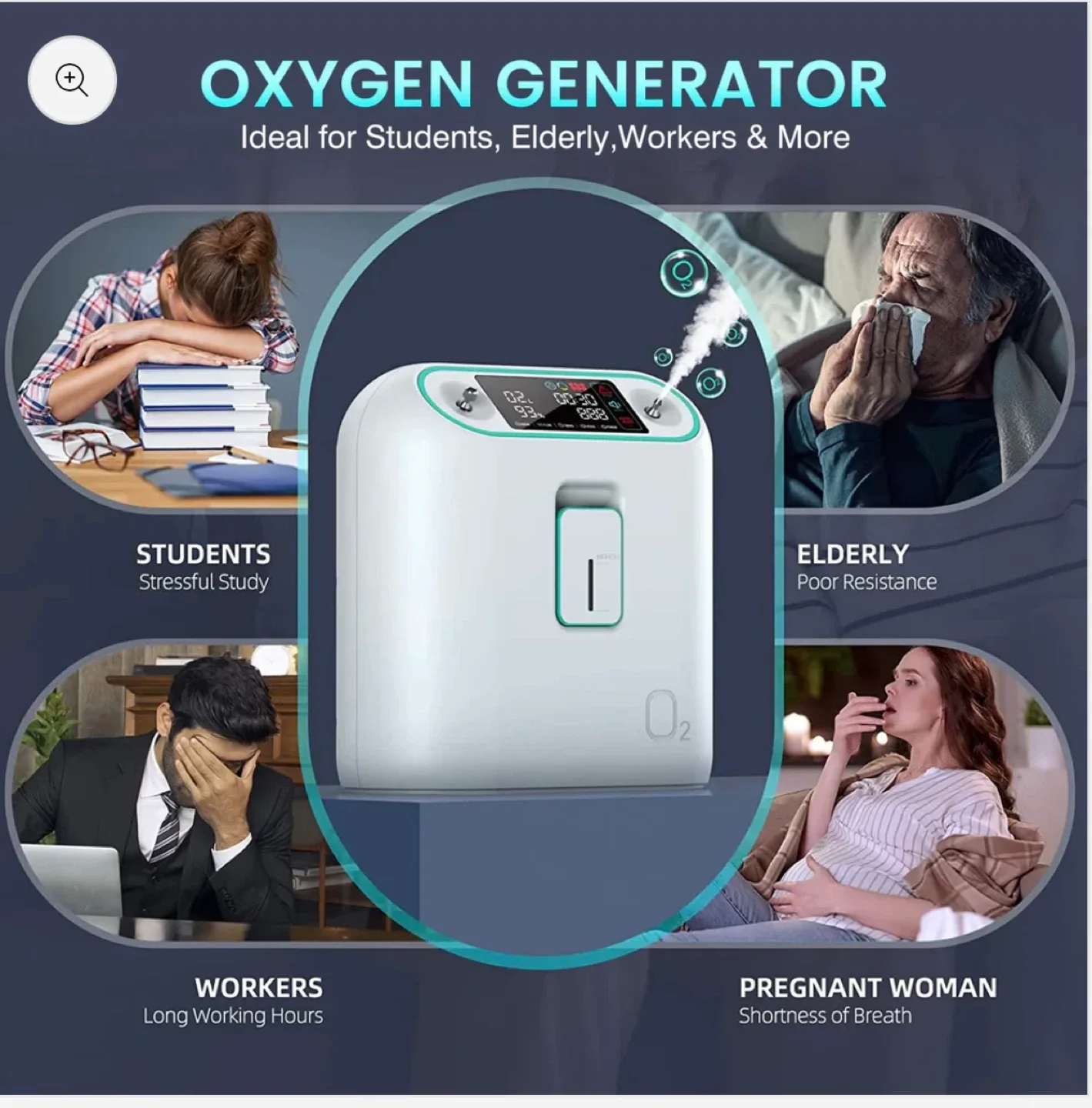 1L Home Oxygen Concentrator image indicator(6)