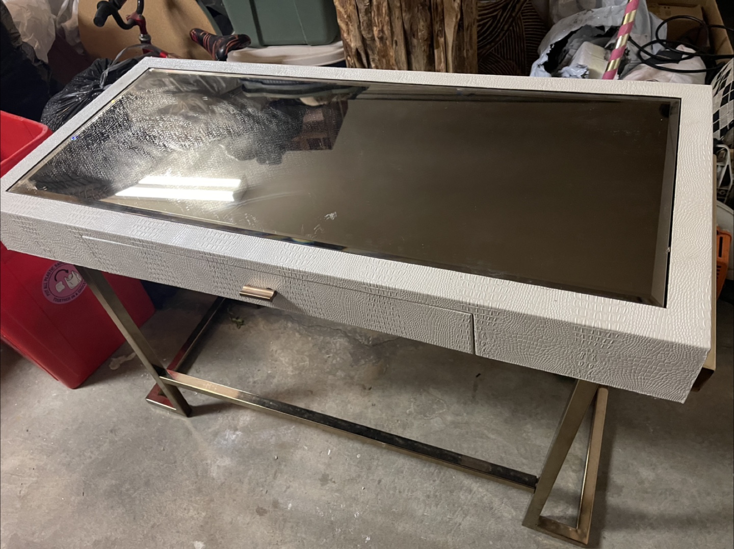 Mirror Top Console Table