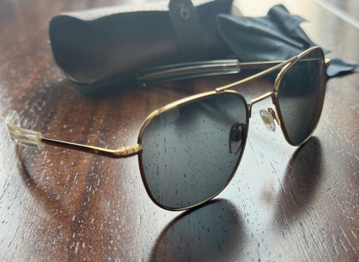 American Optical - Original Pilot Gold 23K 140mm Sunglasses