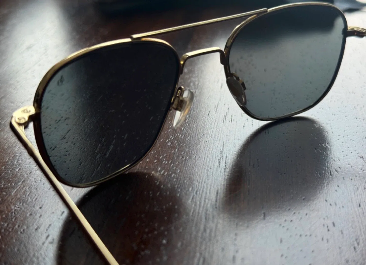 American Optical - Original Pilot Gold 23K 140mm Sunglasses image indicator(2)