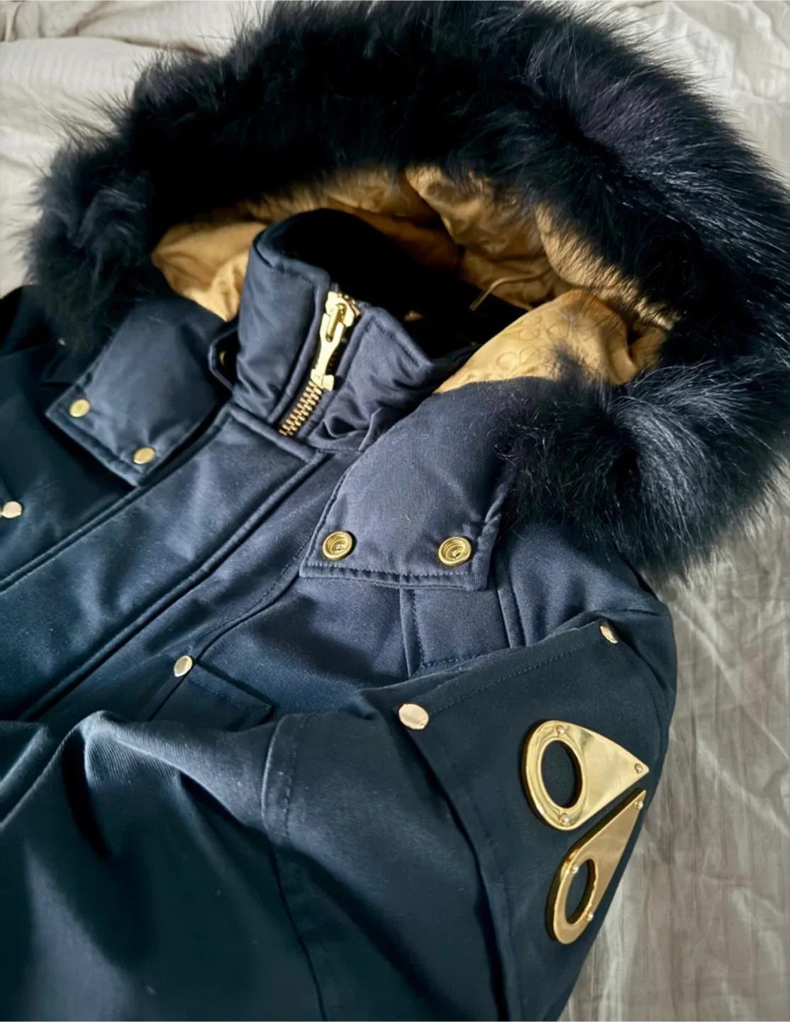 Moose Knuckles Gold Stirling Parka - Navy/Black - Men’s XS image indicator(2)