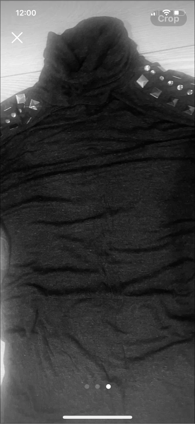 Dark Grey  Studded Turtleneck Top image indicator(3)