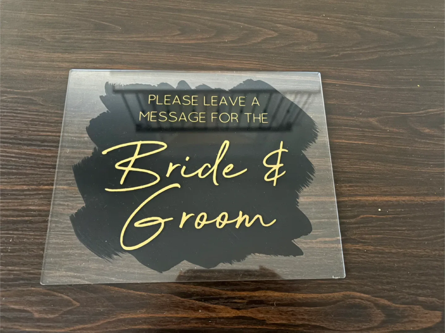 Bride & Groom Message Sign