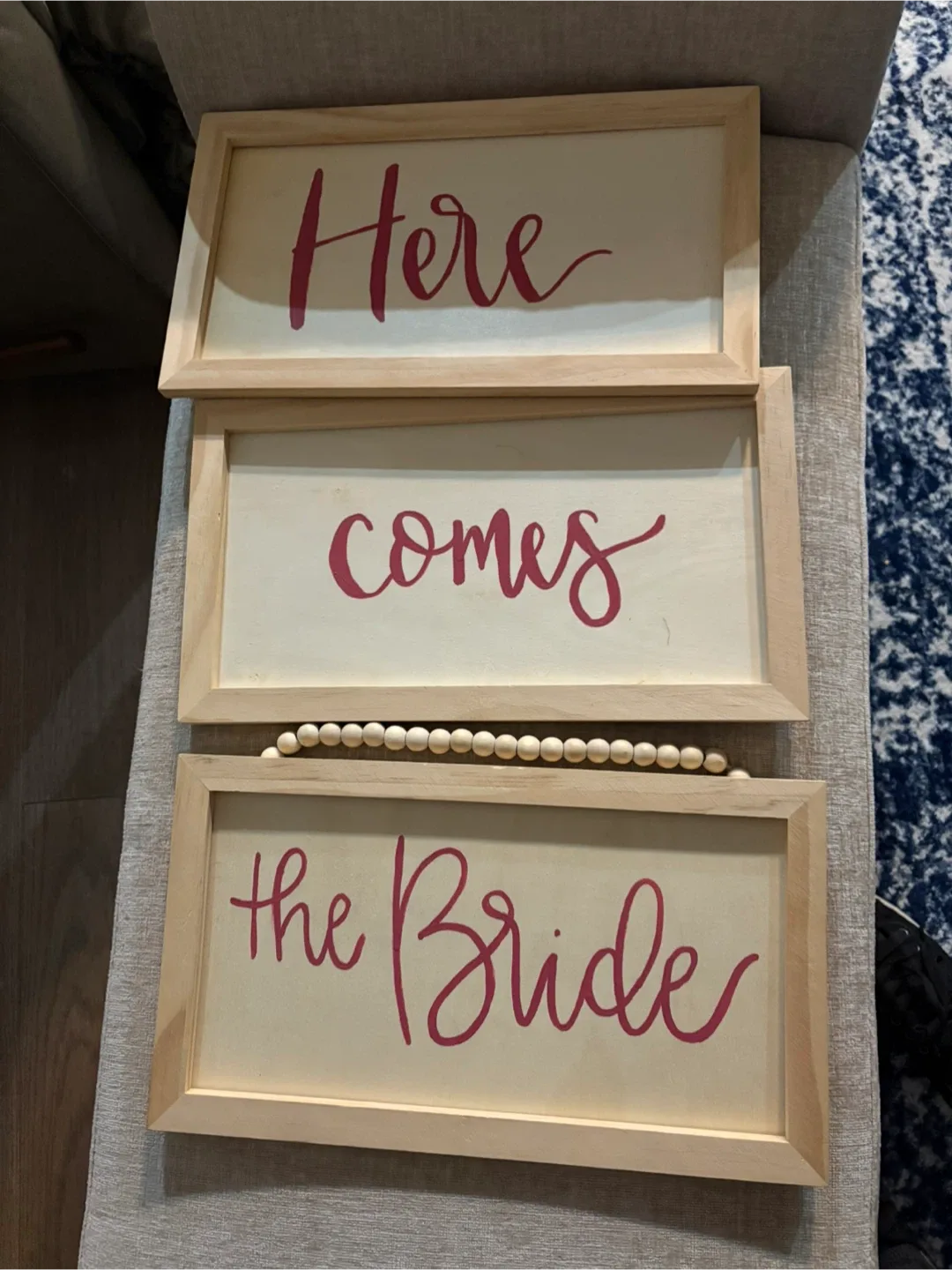 "Here Comes the Bride" Wedding Signs - Set of 3