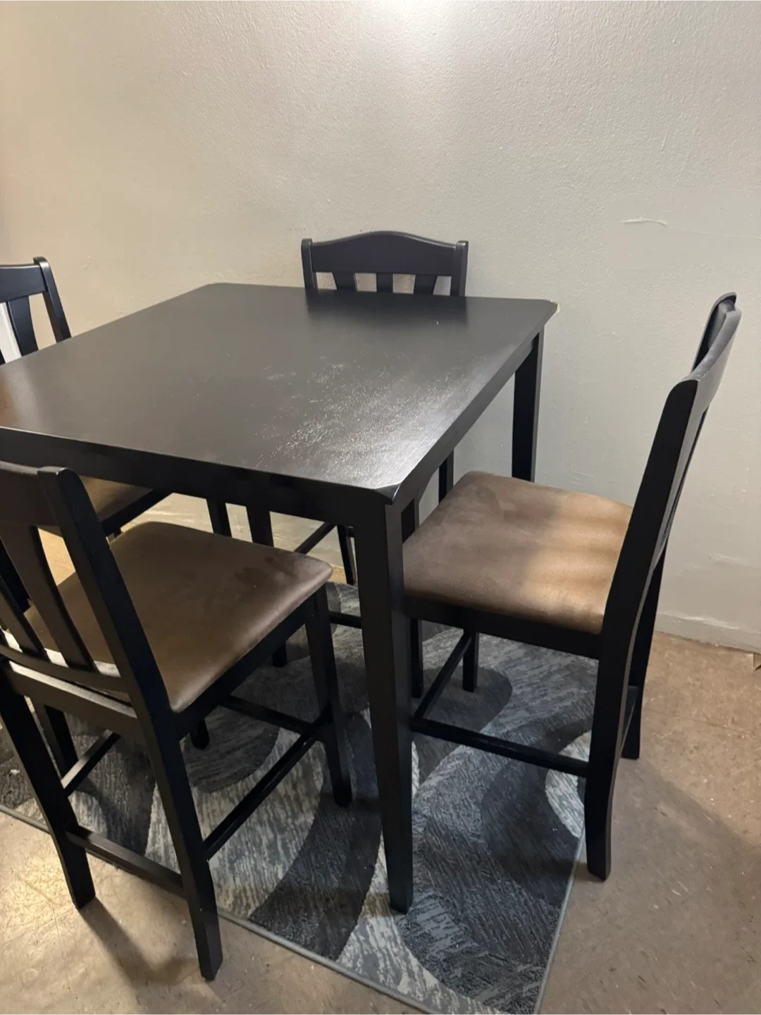 Black Dining Table with 4 Chairs image indicator(3)