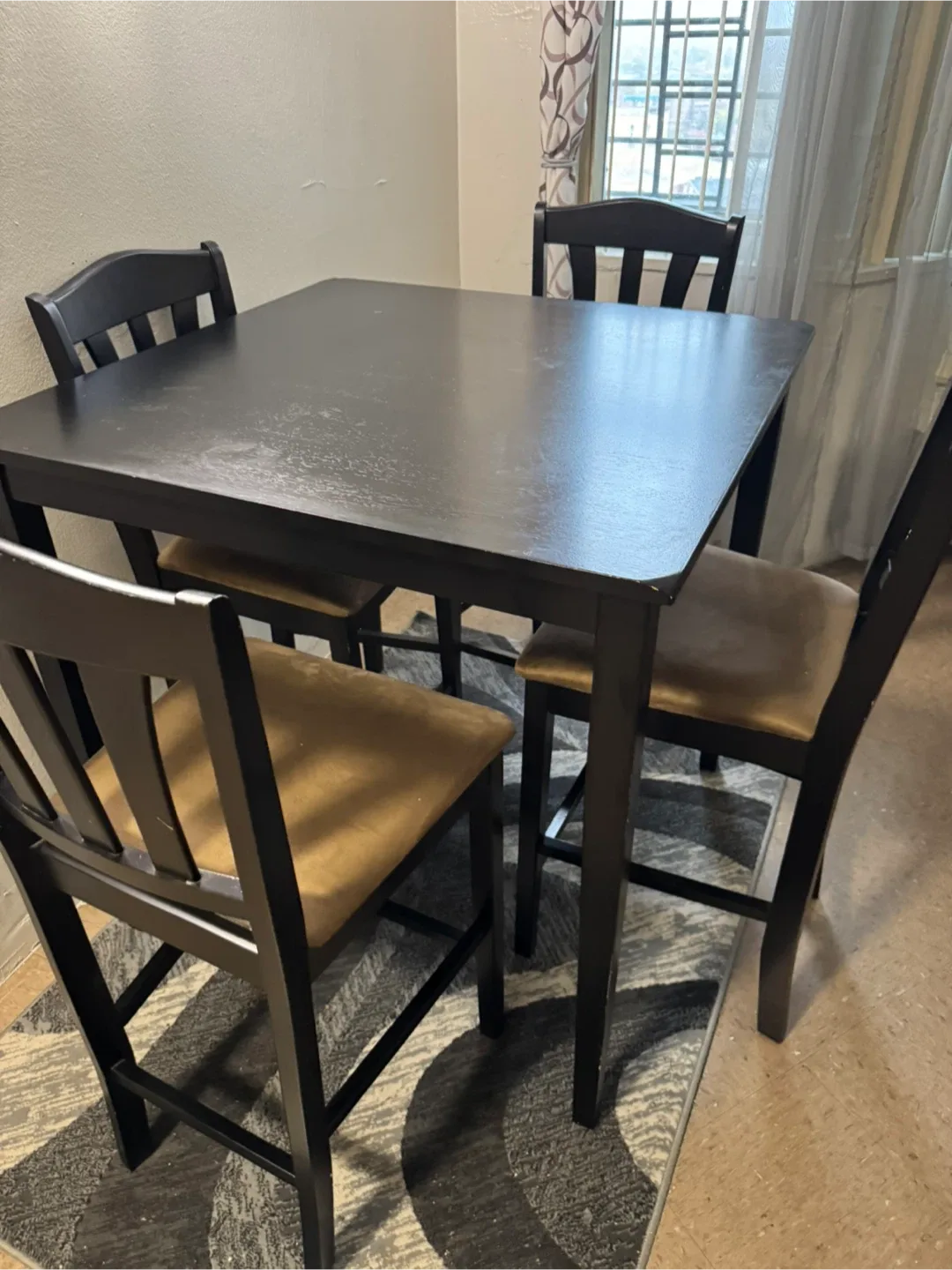 Black Dining Table with 4 Chairs image indicator(2)