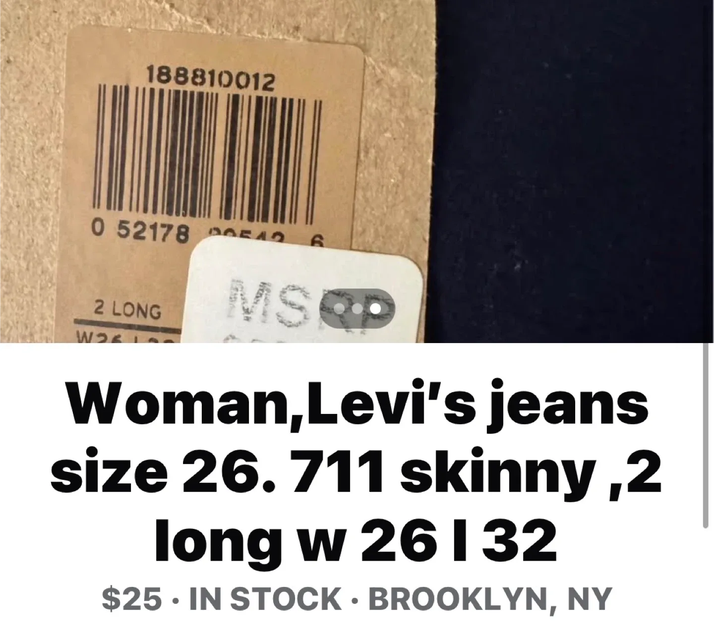 Levi's 711 Skinny Jeans, Size 26 image indicator(3)