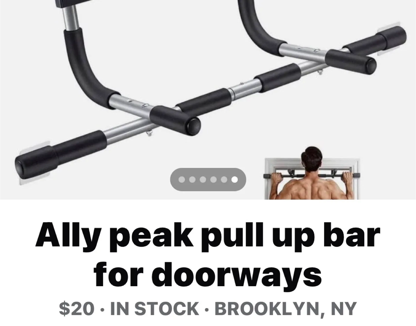 Ally Peaks Pull Up Bar for Doorways image indicator(6)