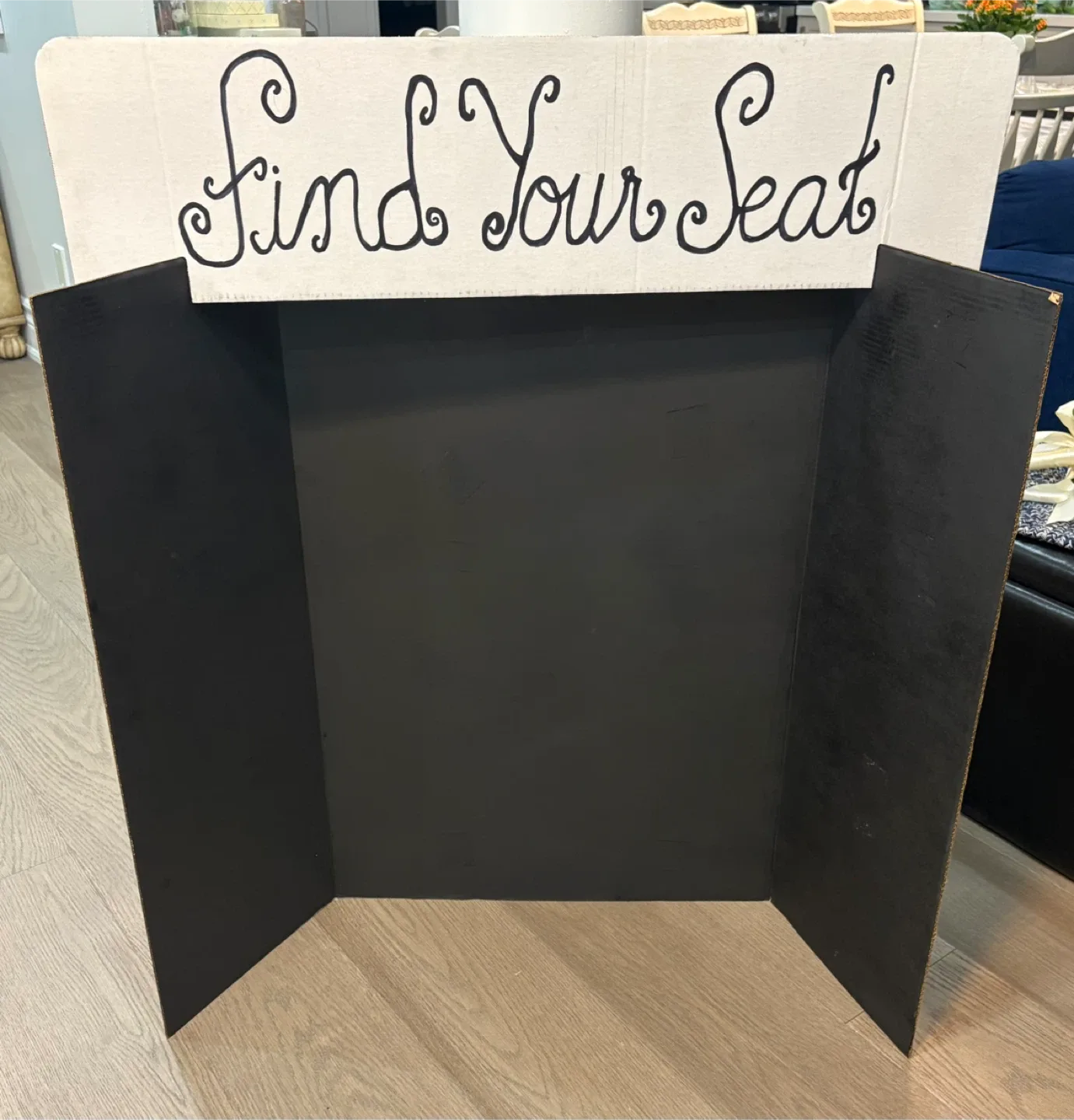 DIY Find Your Seat Sign