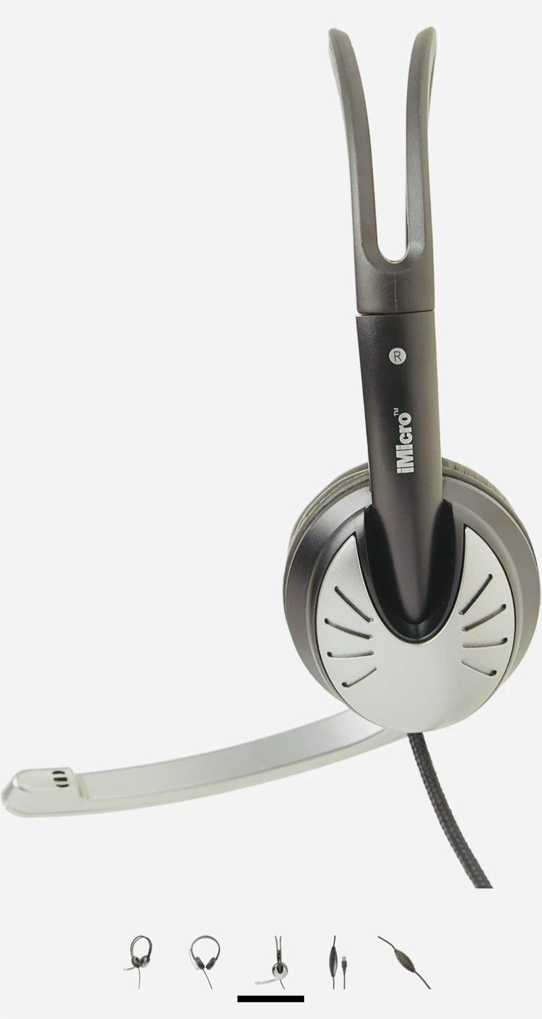 iMicro IMME282 USB Headset stereo w/microphone - photo 3