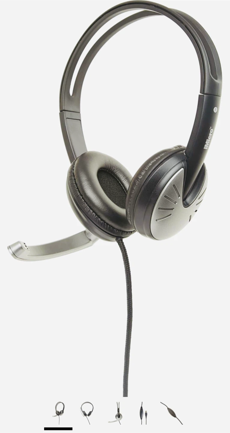 iMicro IMME282 USB Headset stereo w/microphone