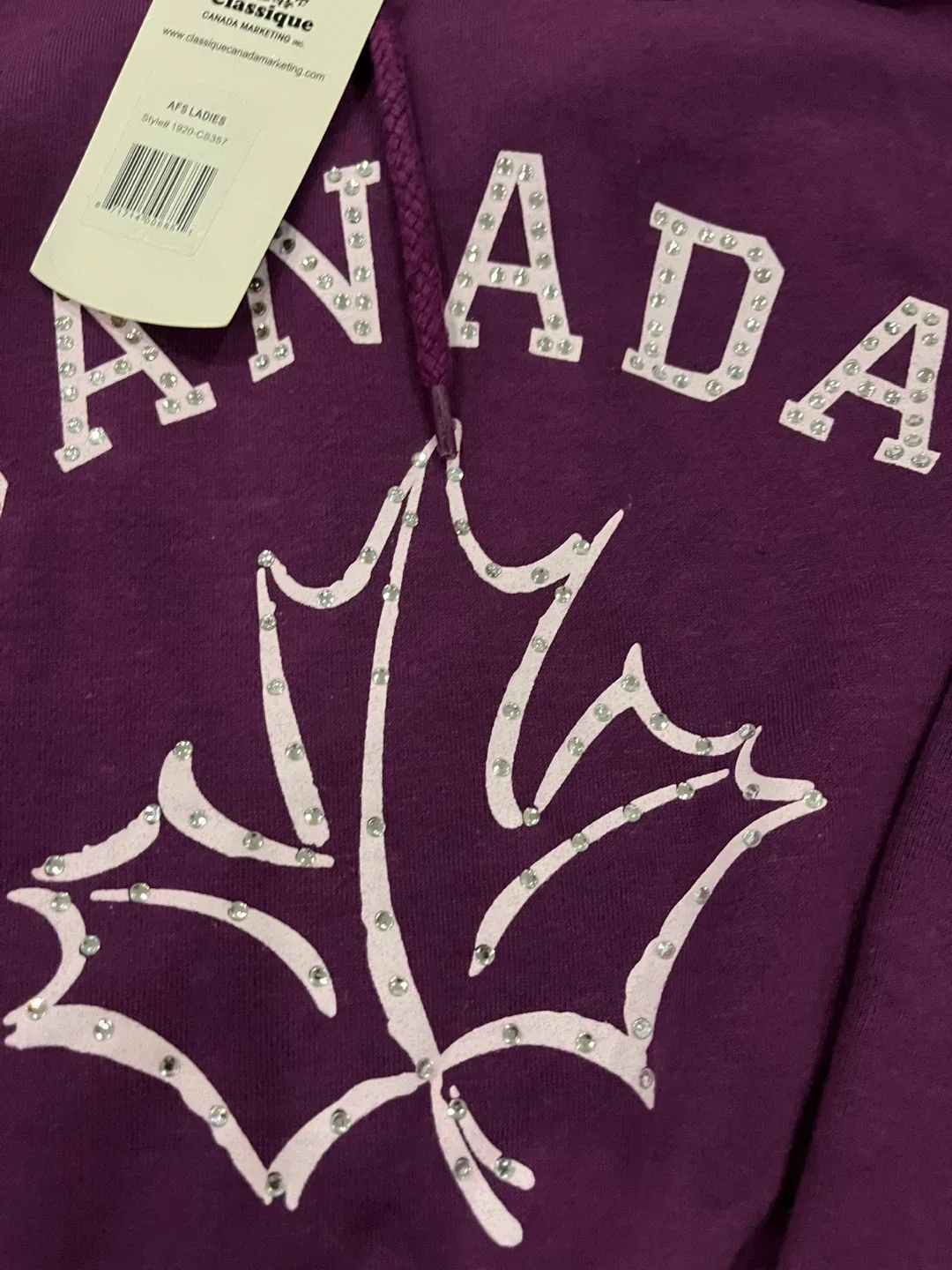 Classique Canada Ladies Hoodie - Purple new with tag image indicator(3)