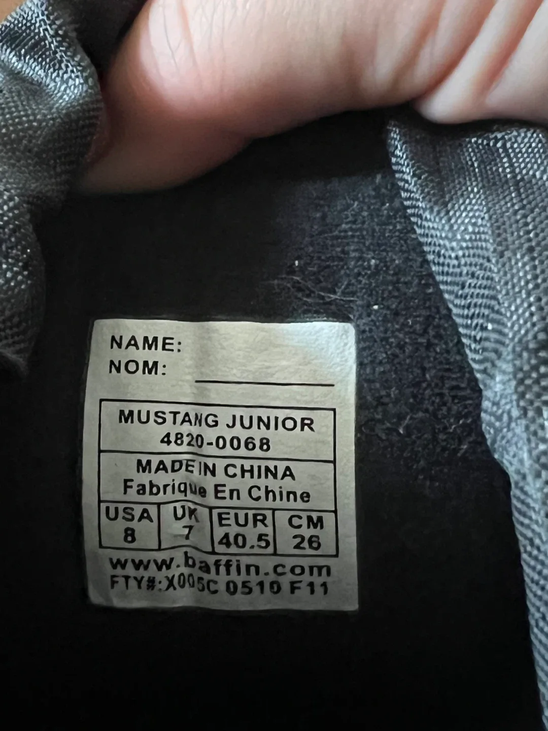 Baffin Mustang Jr Winter Boots - Size 8 image indicator(4)