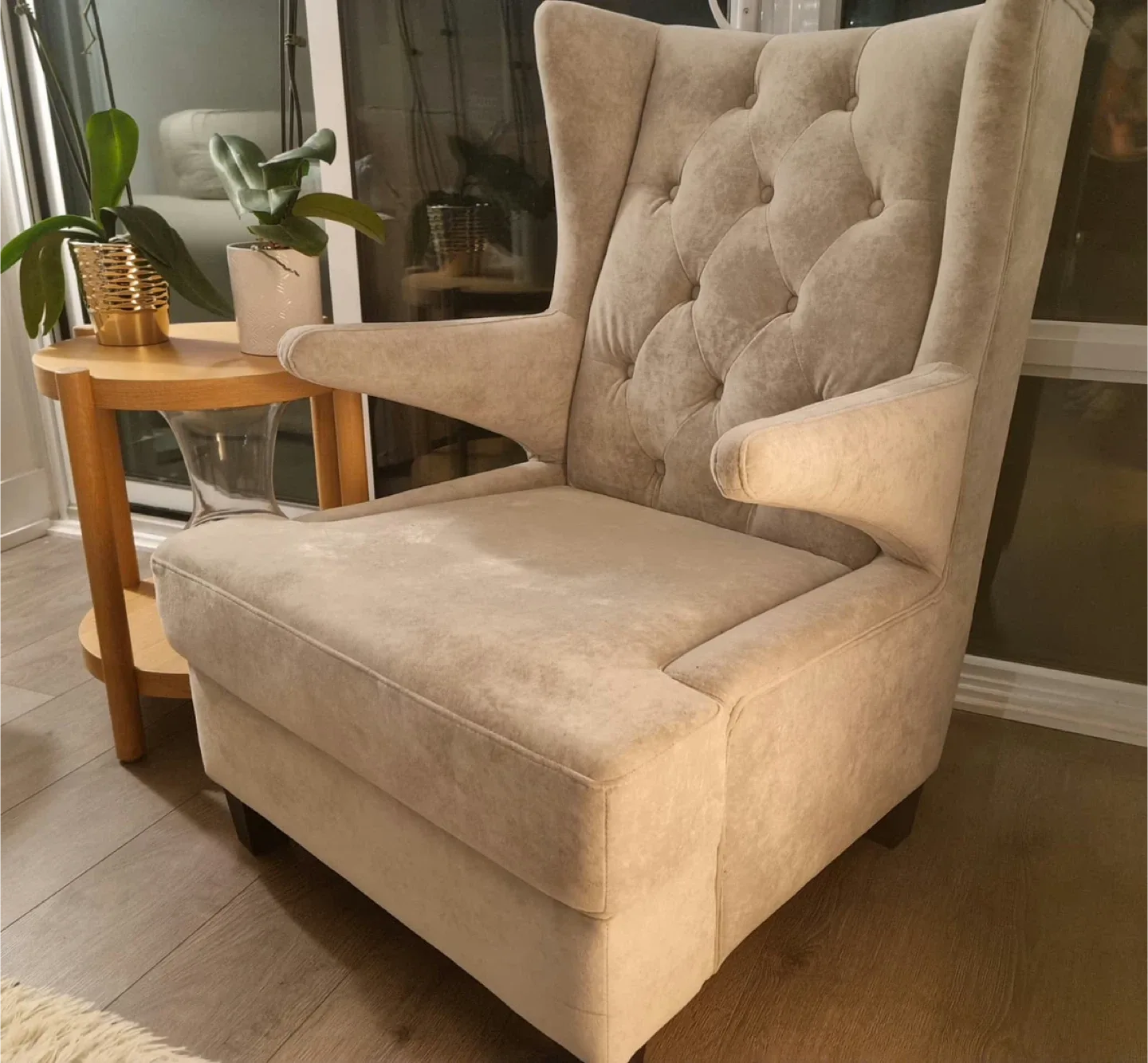 Wingback Armchair - Beige image indicator(3)