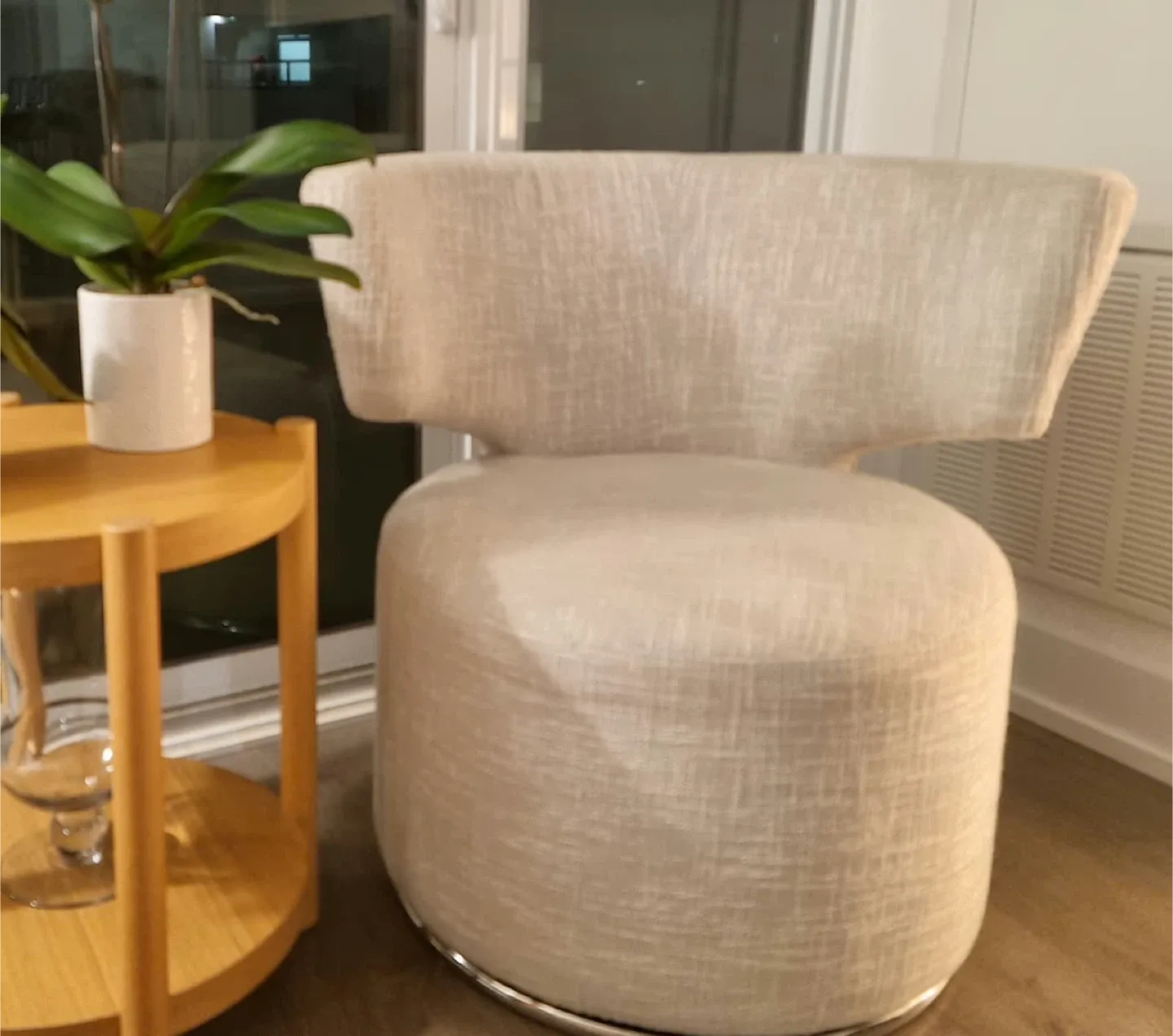 Accent Barrel Chair - Beige thumbnail