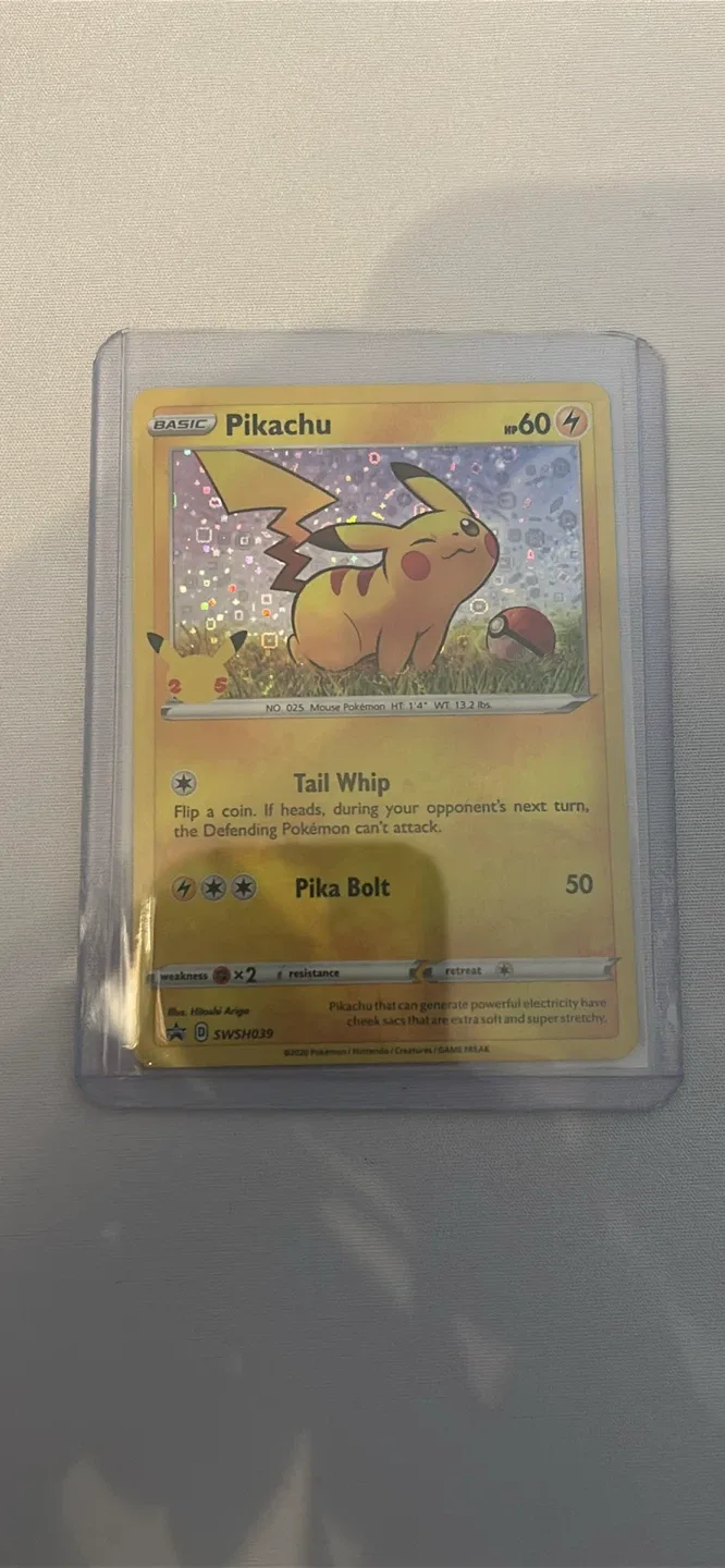 PIKACHU - SWSH039 - (GENERAL MILLS) SEQUIN HOLO PROMO thumbnail
