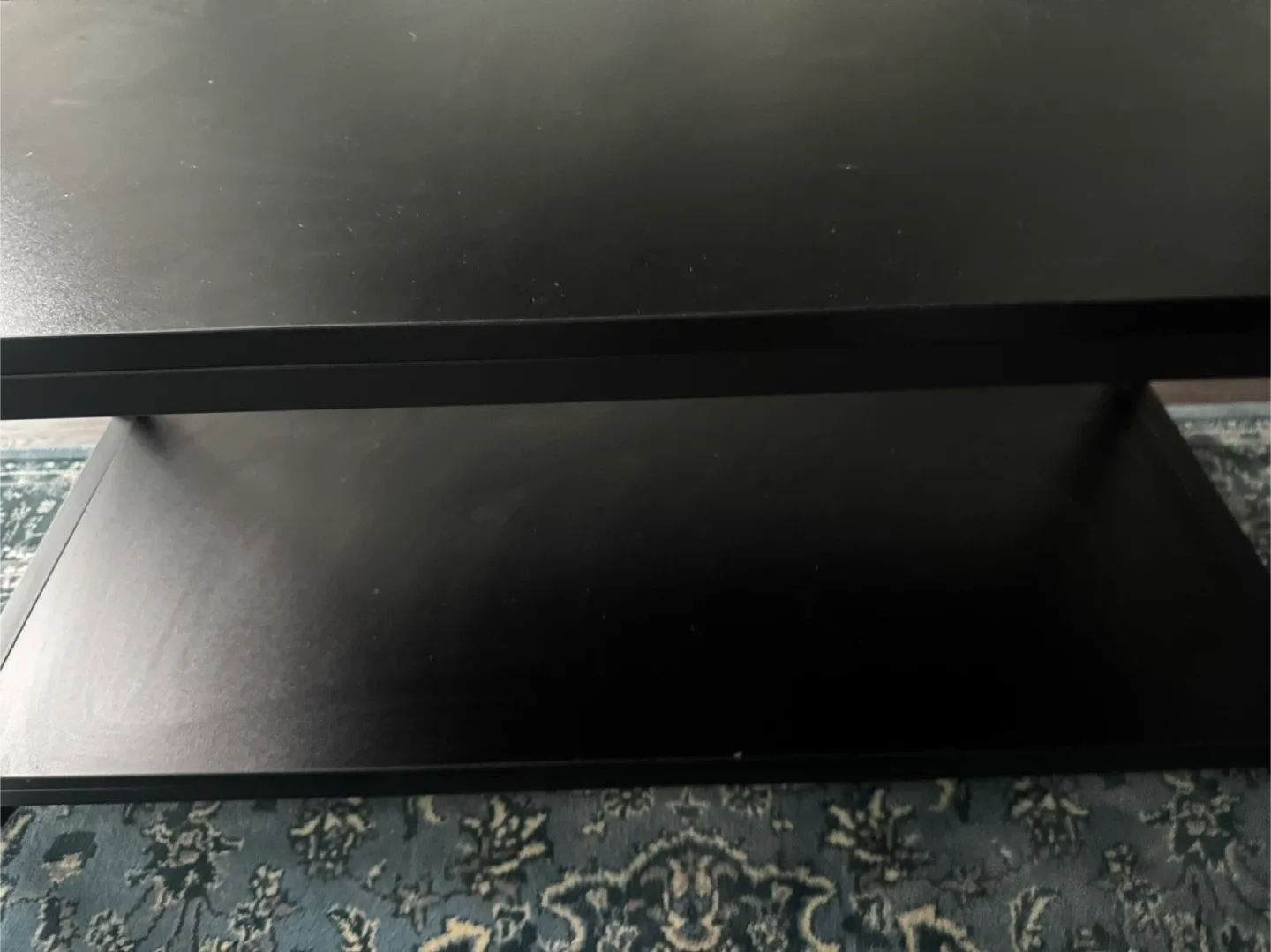 Black Coffee Table with Shelf image indicator(4)