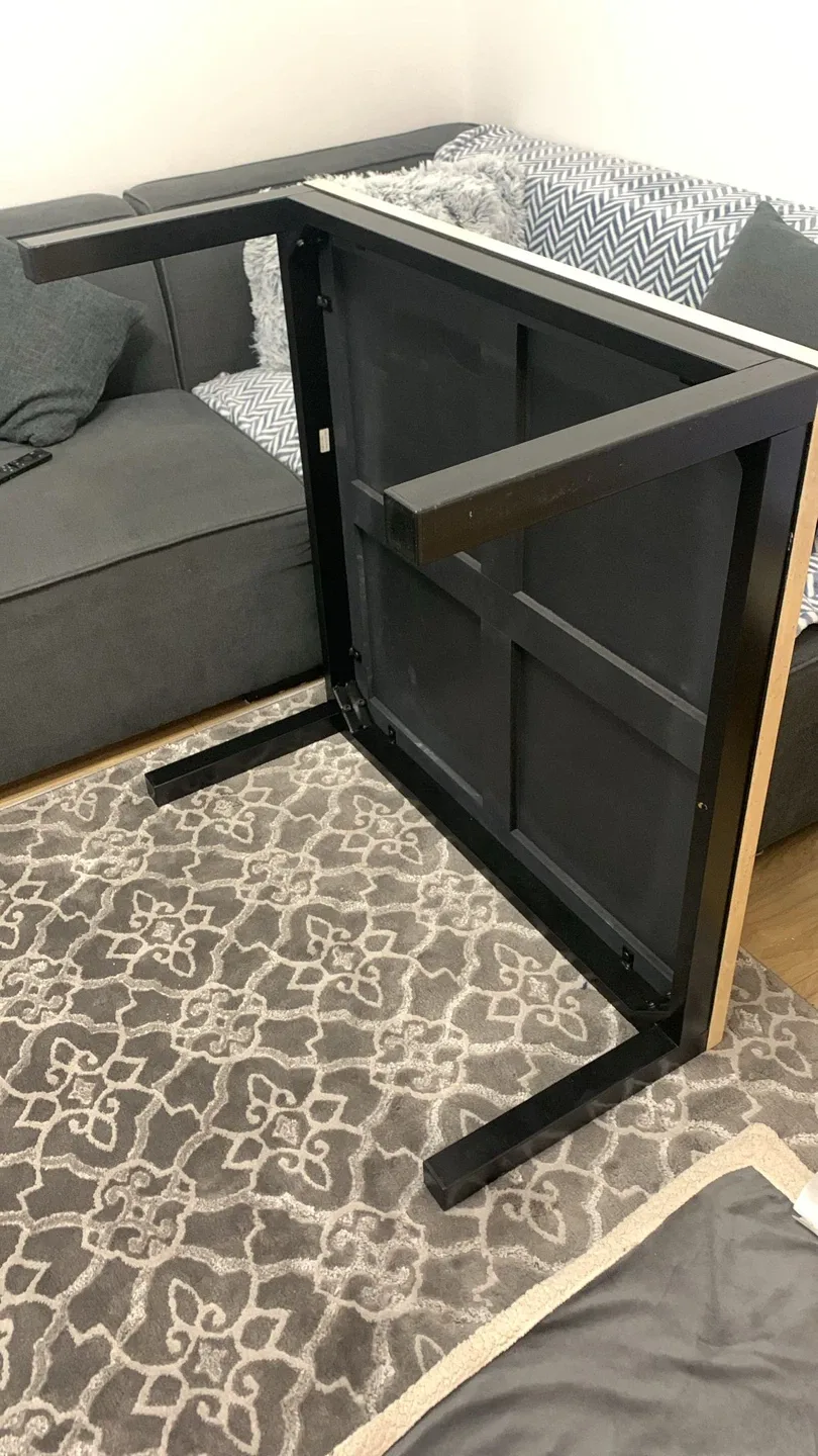 Square Coffee Table - Light Wood Top, Black Legs image indicator(4)