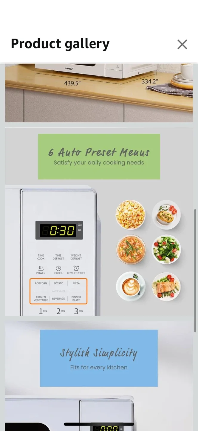 Comfee CM-M201K(WH) Microwave Oven - White image indicator(4)