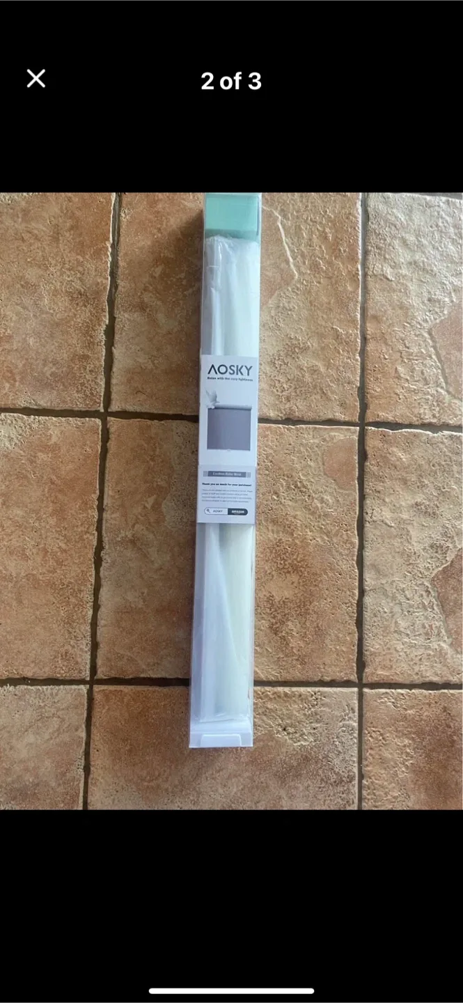 New AOSKY Roller Window Shade - Ivory White 23x72 image indicator(2)