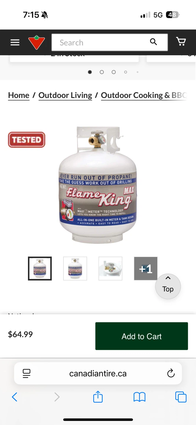 Flame King Max Propane Tank