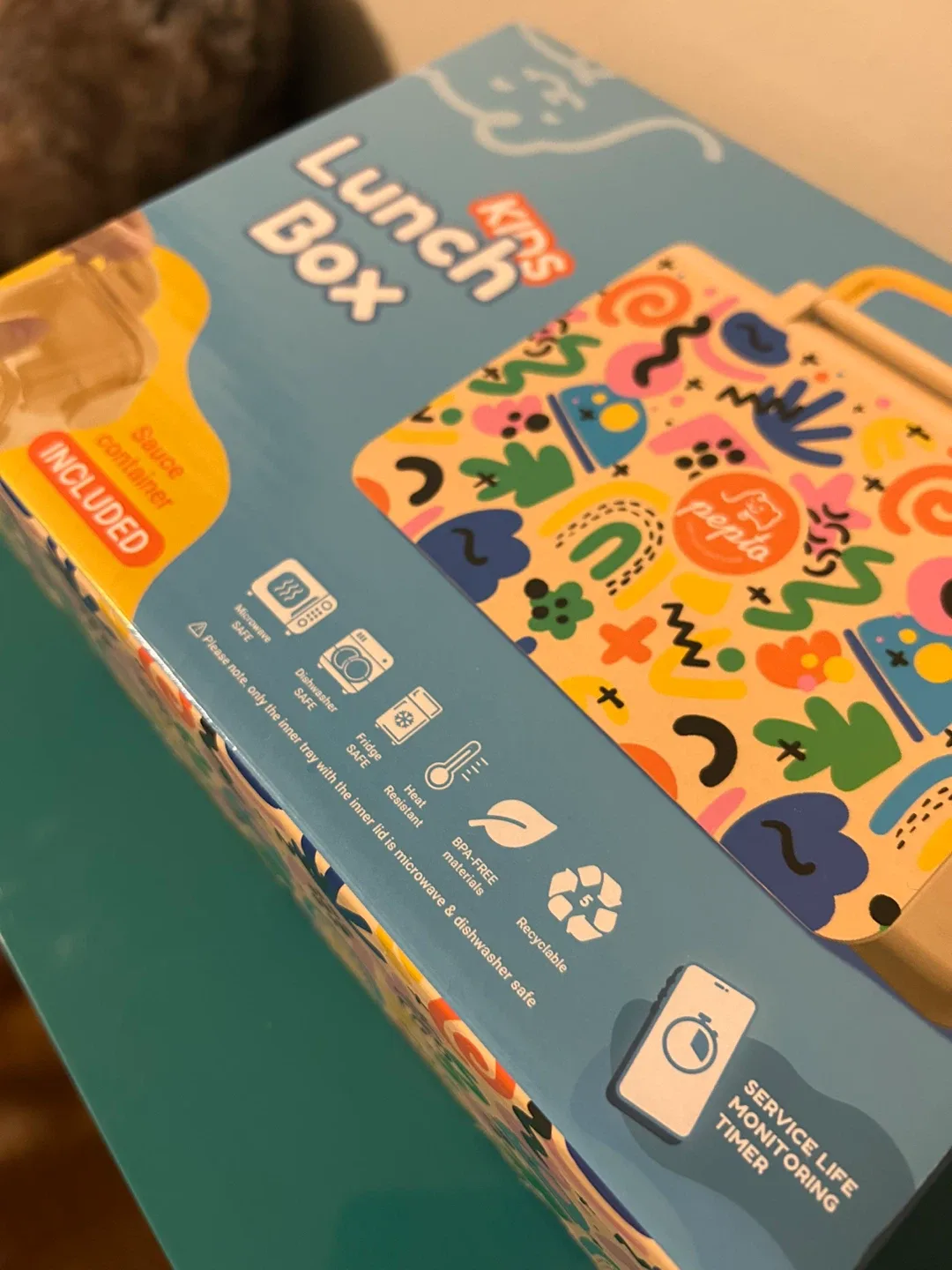 NEW Pepta Kids Lunch Box + Sauce Container Included image indicator(3)