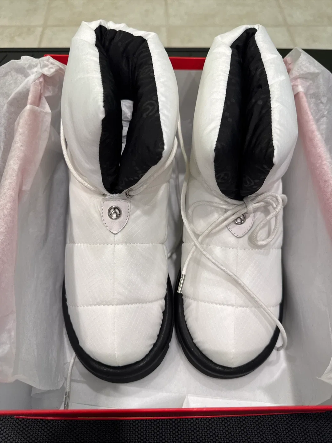 New Yaelle White Nylon Boots - Size 5 image indicator(2)