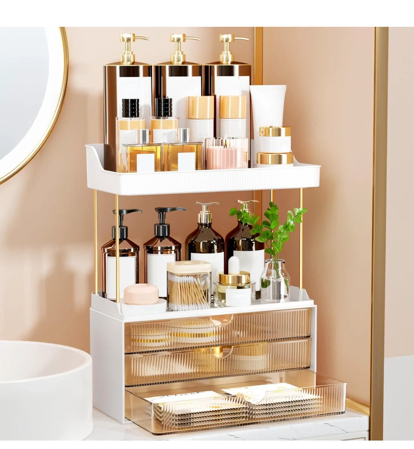 Bathroom Counter Organizer with Drawers thumbnail
