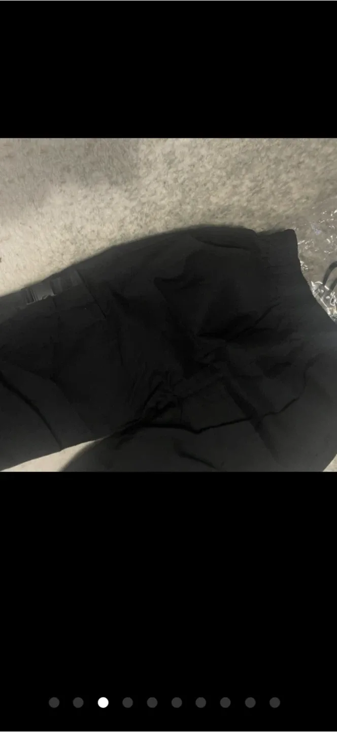 Black Cargo Pants with Straps image indicator(3)