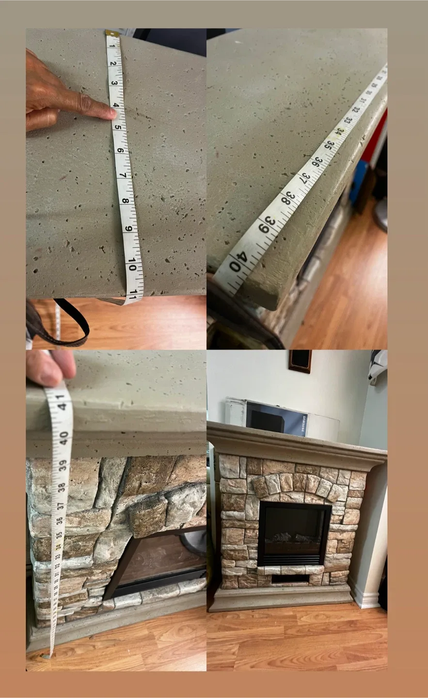 Decorative Fireplace with Stone Finish mental image indicator(4)