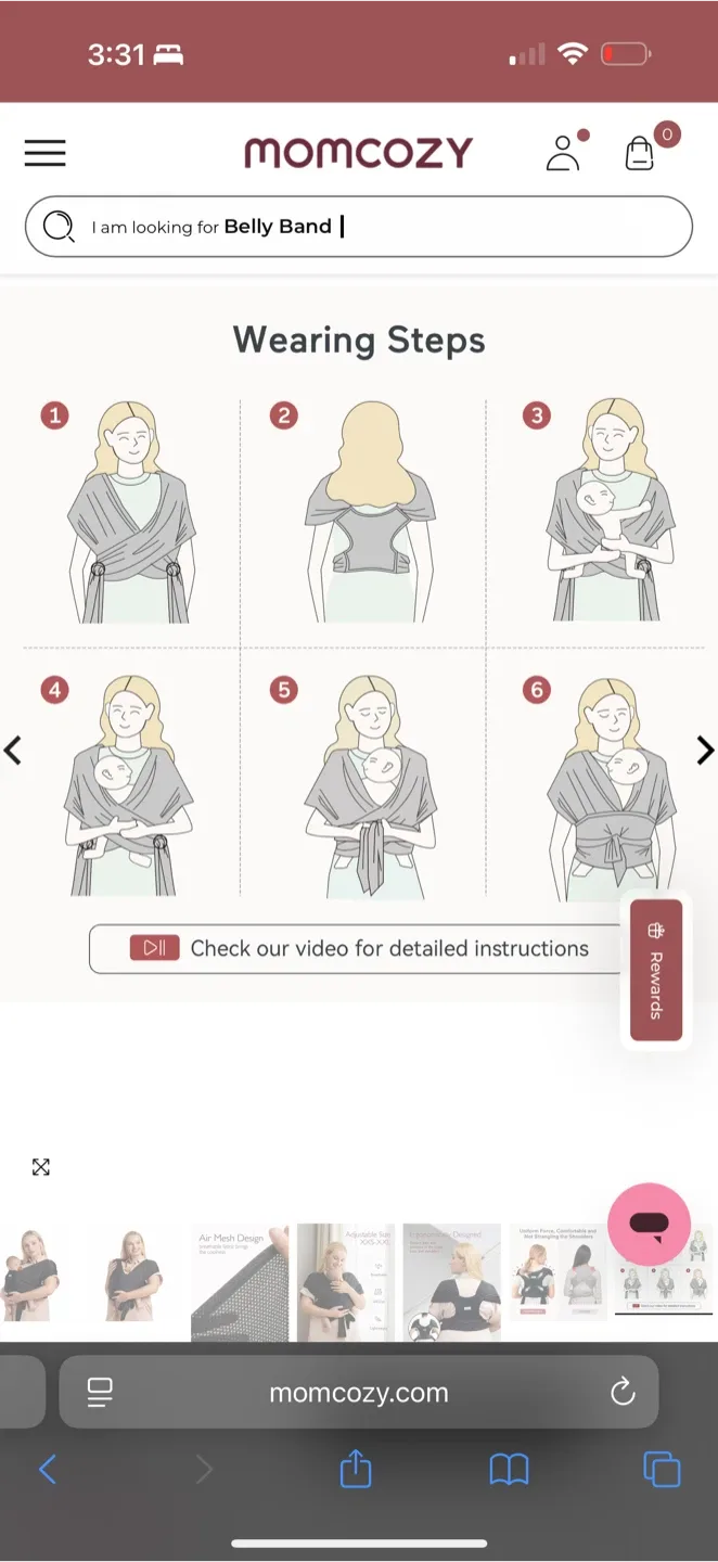 Momcozy SnapLite Cooling Mesh Wrap Carrier image indicator(2)