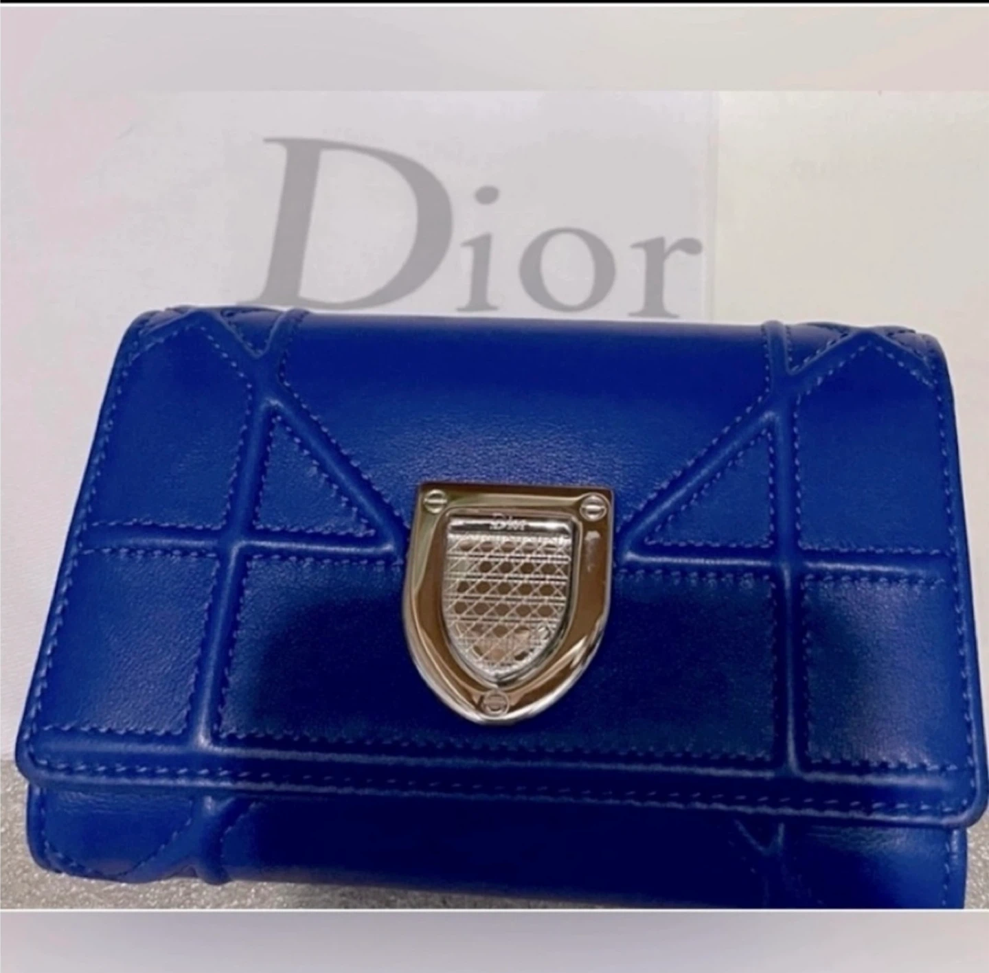 Dior Diorama Blue Leather Wallet