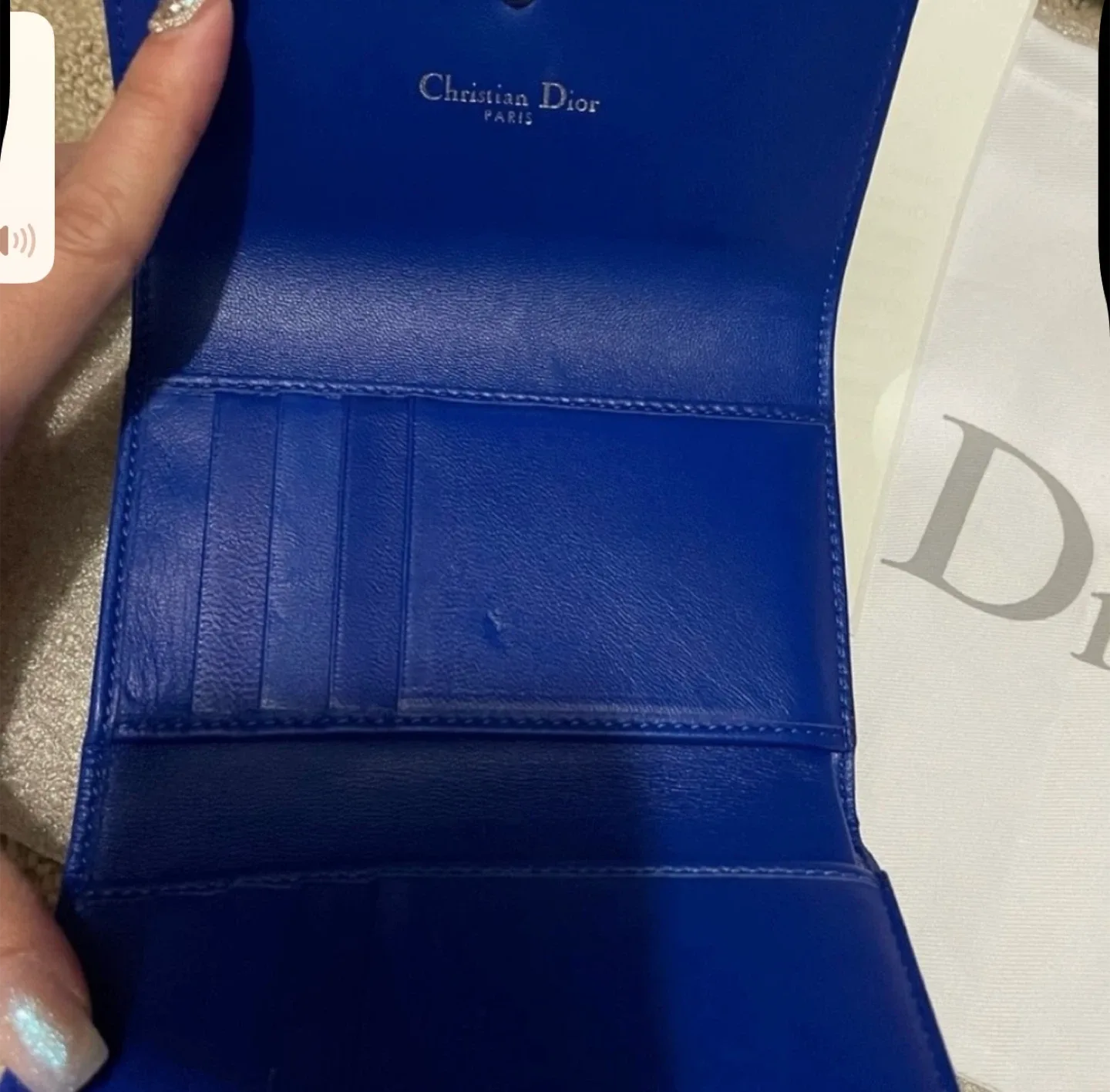 Dior Diorama Blue Leather Wallet image indicator(3)