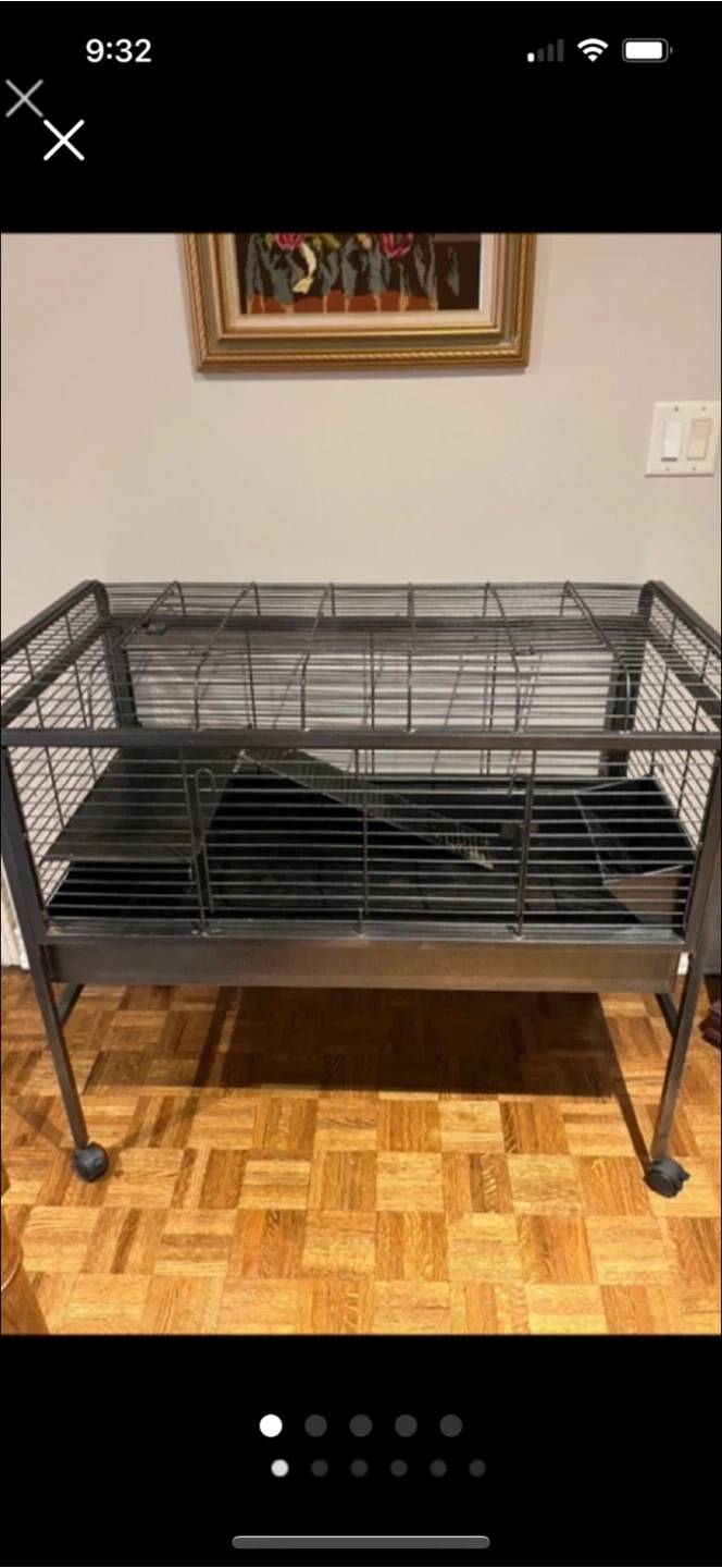 Black Metal SmallAnimal Cage - 41" x 39"