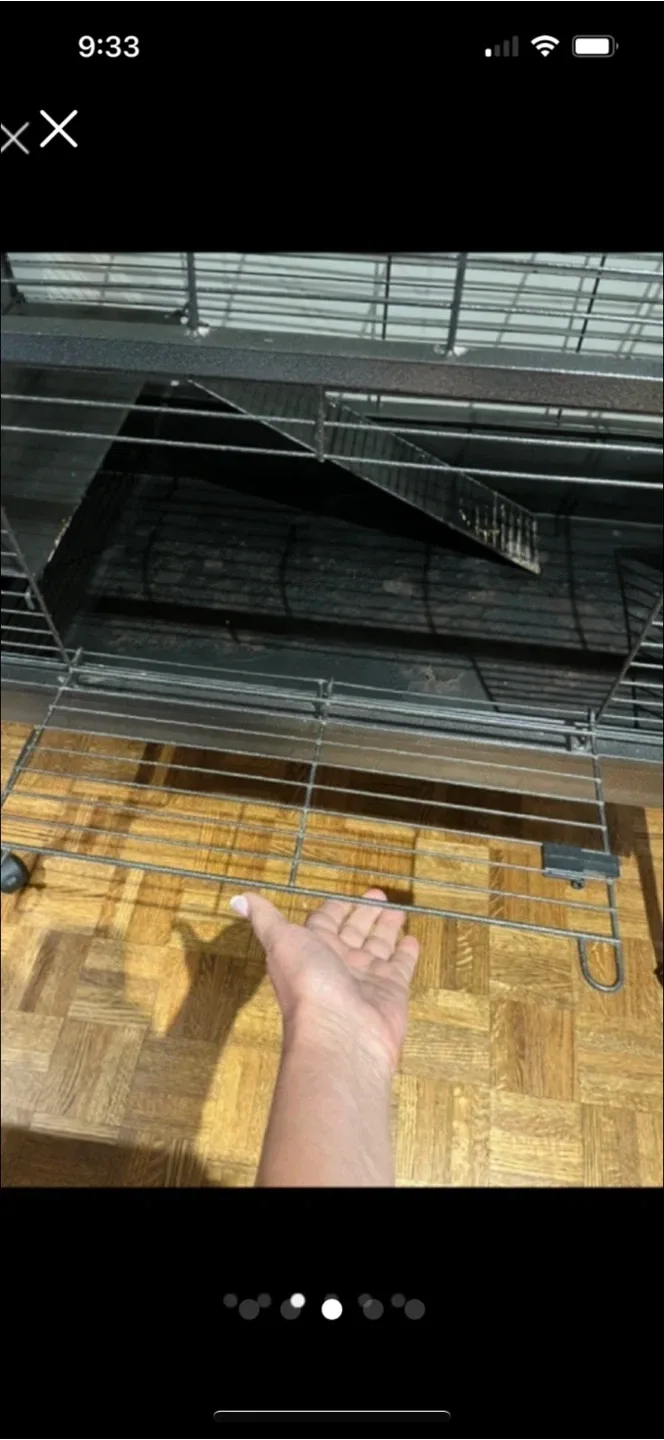 Black Metal SmallAnimal Cage - 41" x 39" image indicator(3)