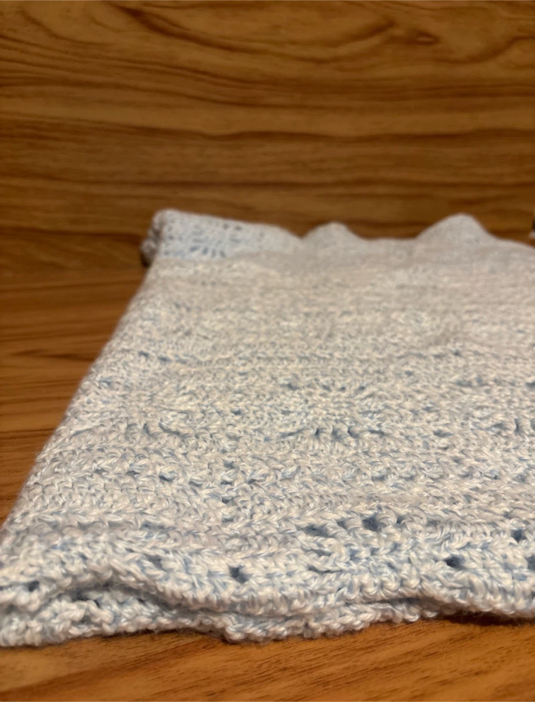 Cochet Baby blue  Blanket