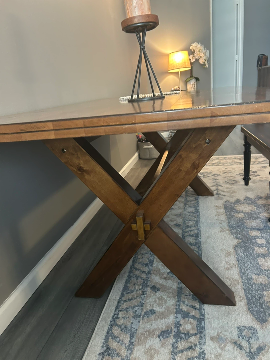 Ashley Store - Wooden Dining Table with Bench - 3'4" - photo 2