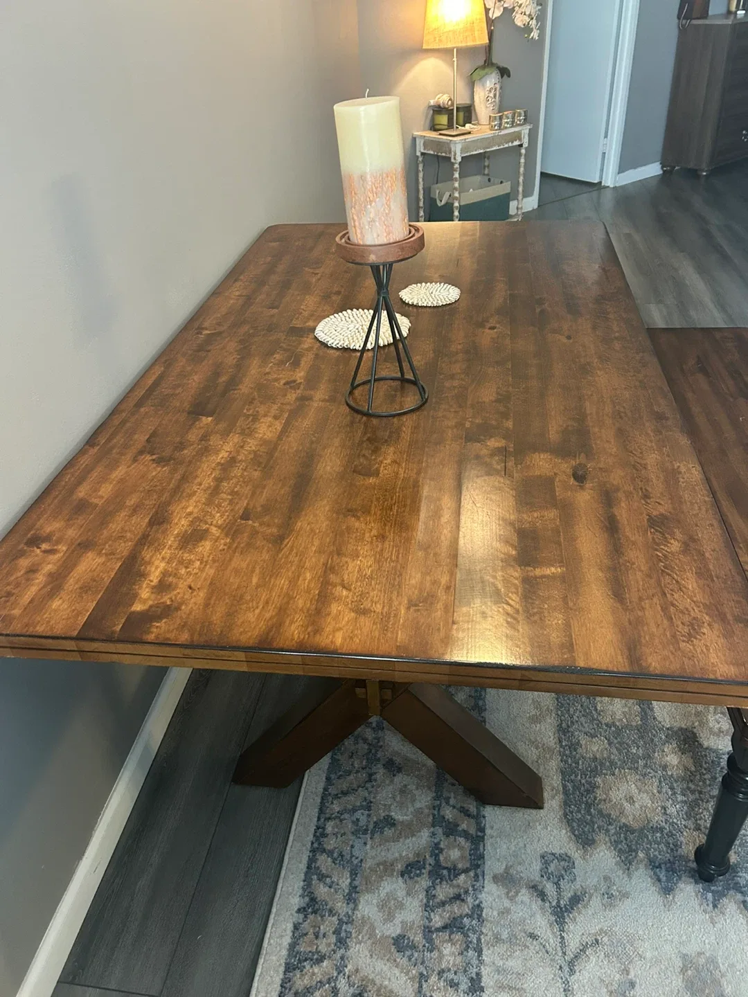 Wooden Dining Table with Bench - 3'4" image indicator(3)