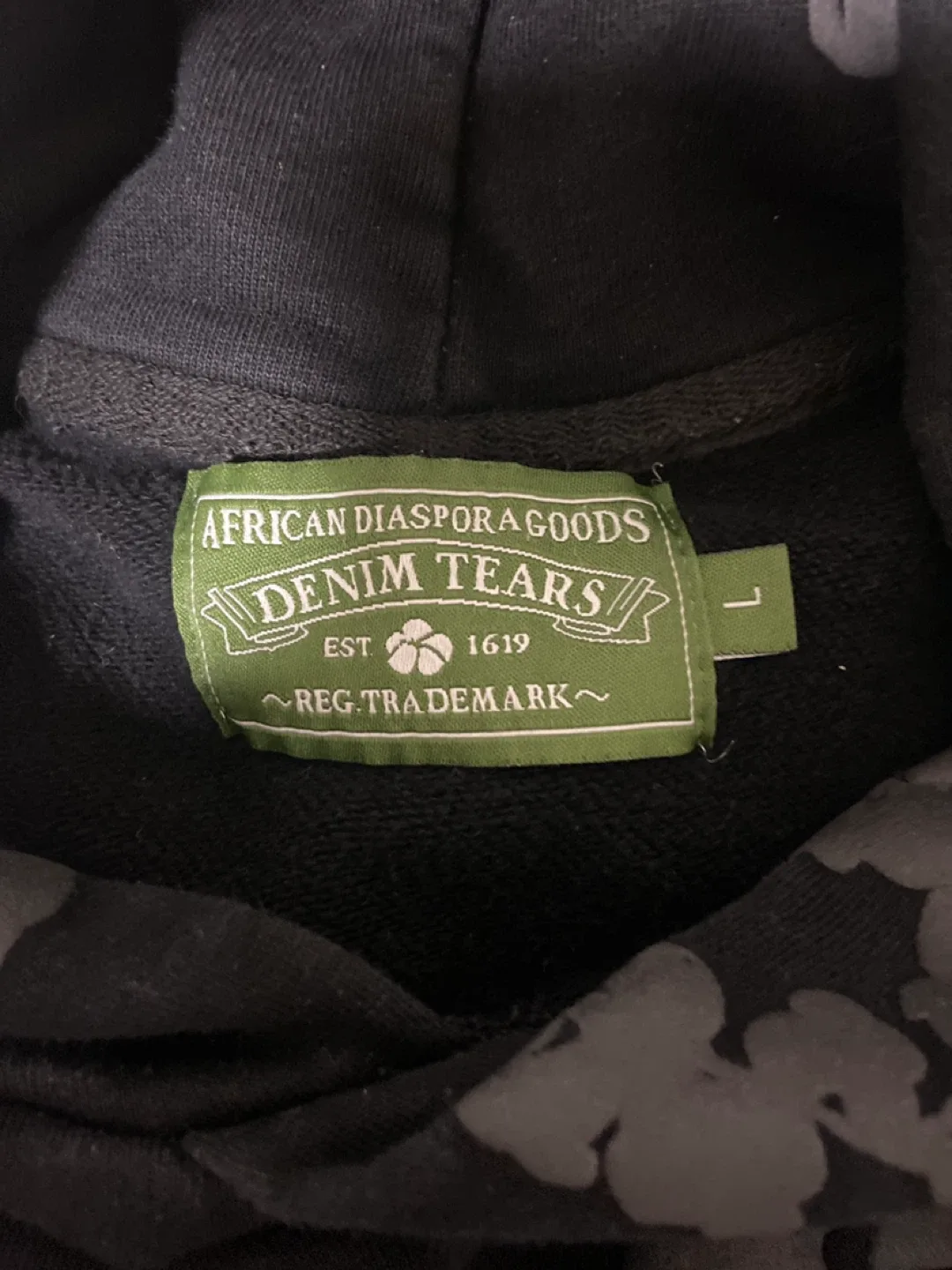 Denim Tears Black Hoodie Size L image indicator(2)