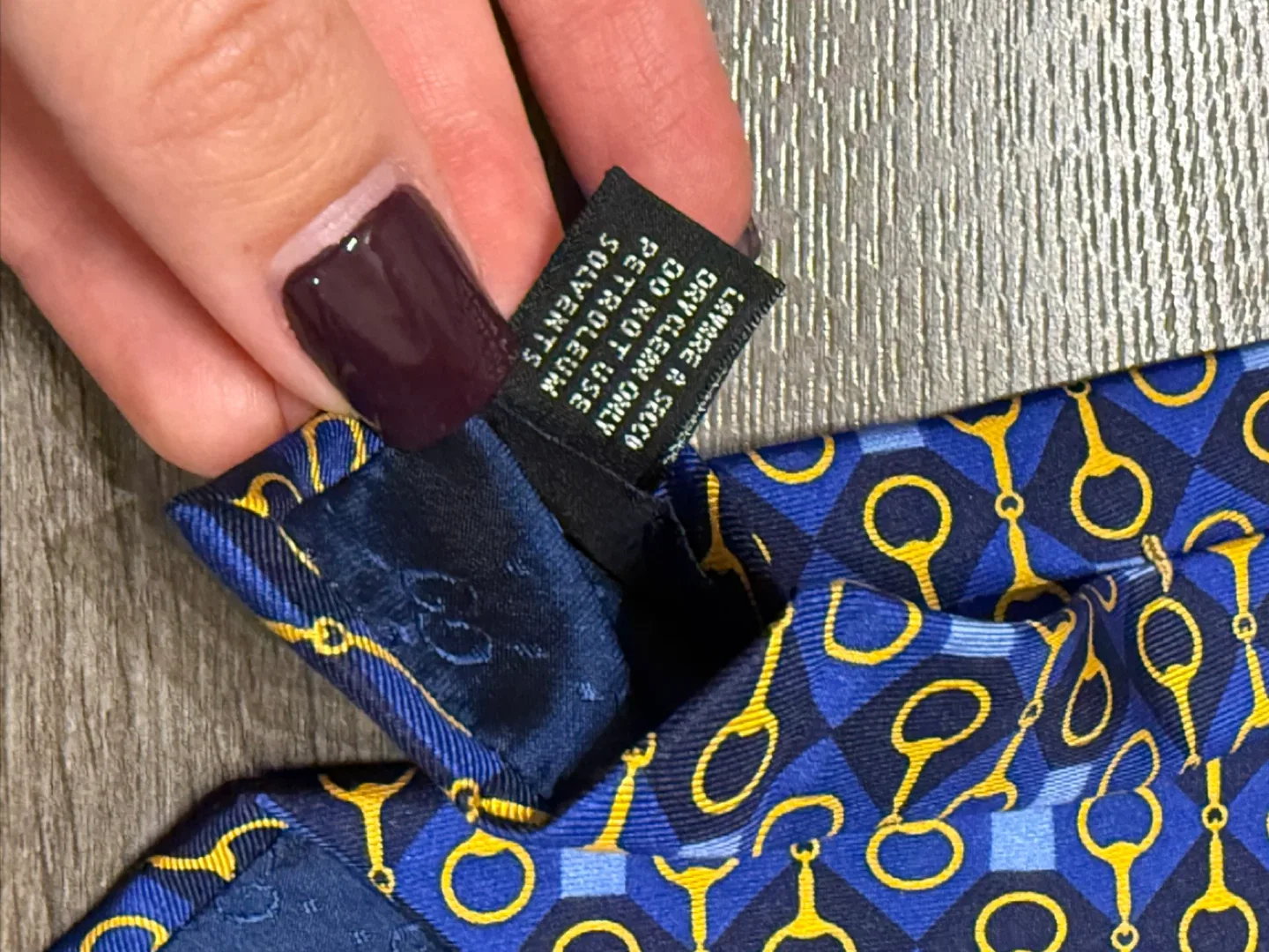 Gucci Silk Tie - Blue & Gold Pattern made in Italy image indicator(4)