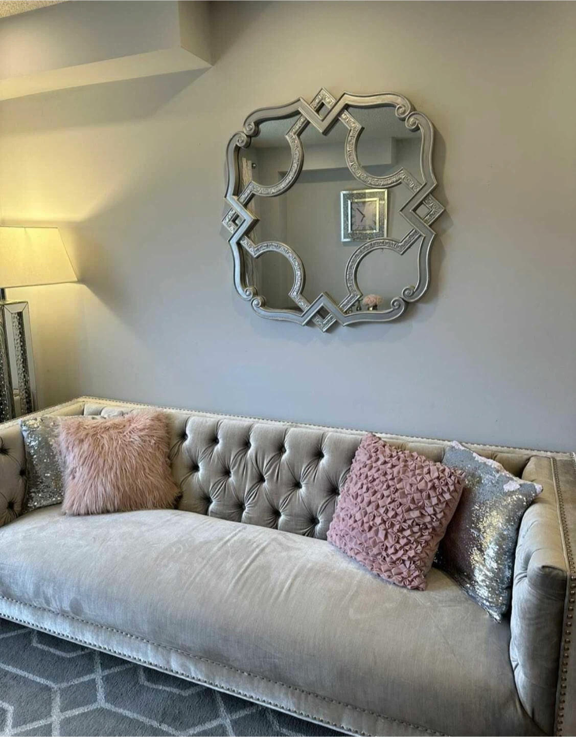 Silver Decorative Wall Mirror - photo 2