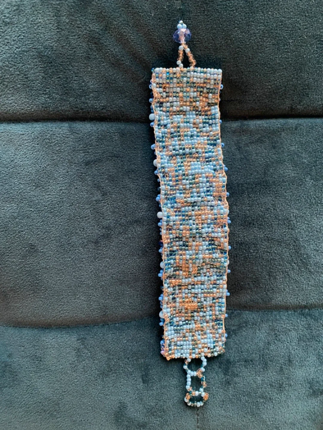 Unique Blue Beaded Bracelet image indicator(3)