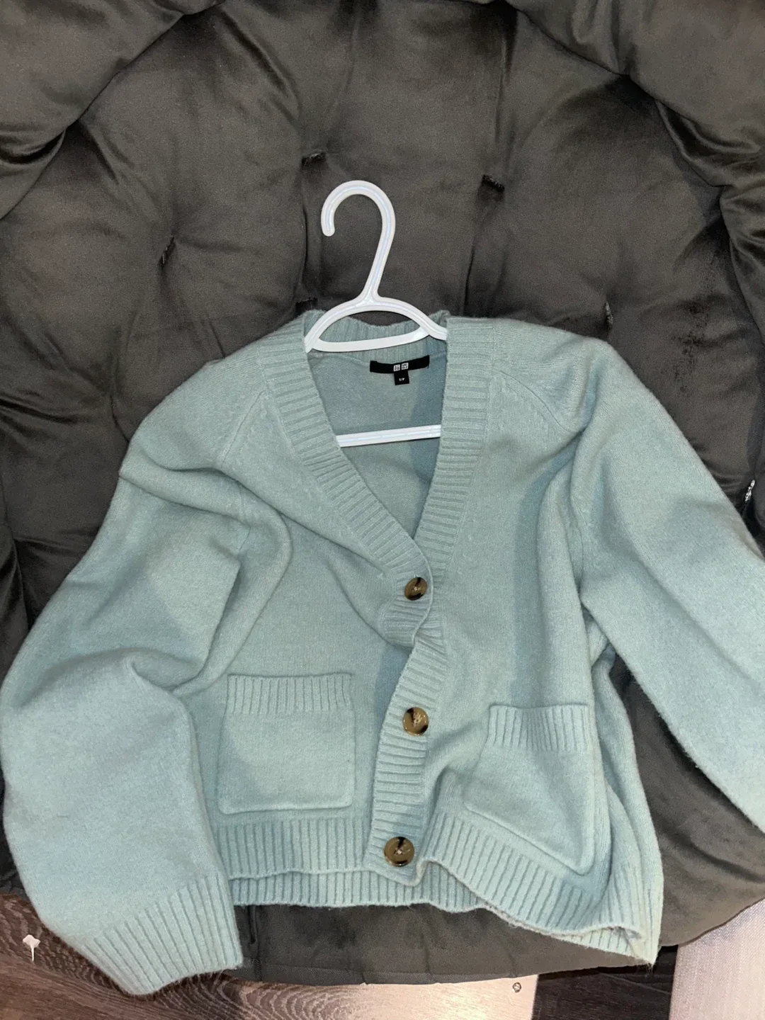 Uniqlo Cardigan, Size S, Light Blue